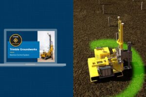 Trimble Groundworks drilling and piling connected site office to field